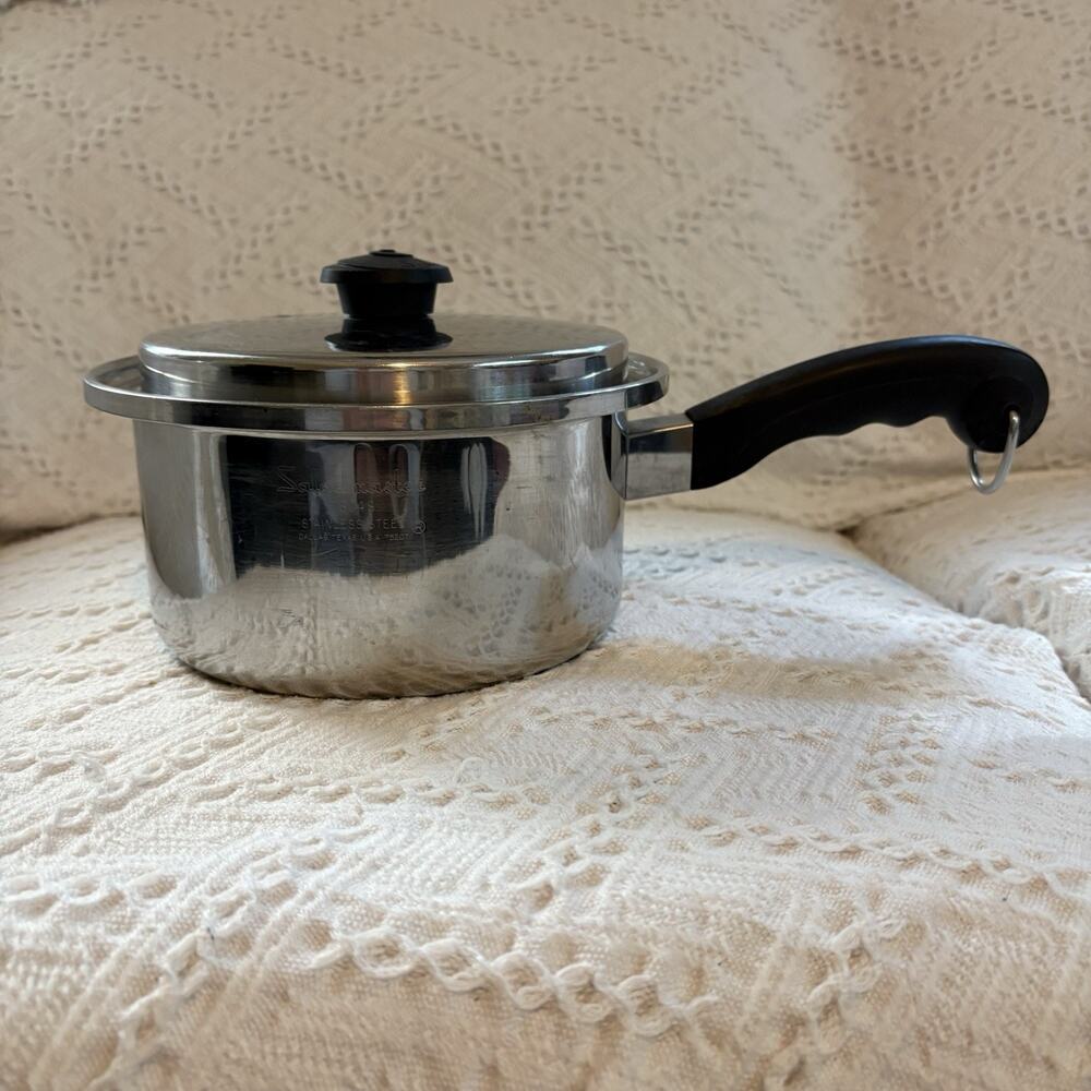 Saladmaster T304S 2 Qt Saucepan Pot Stainless Cookware Vapo Valve Lid